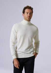 ECRU MERINO HIGH NECK
