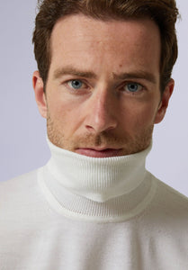 ECRU MERINO HIGH NECK