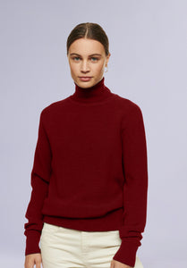 CARMINE MERINO HIGH NECK