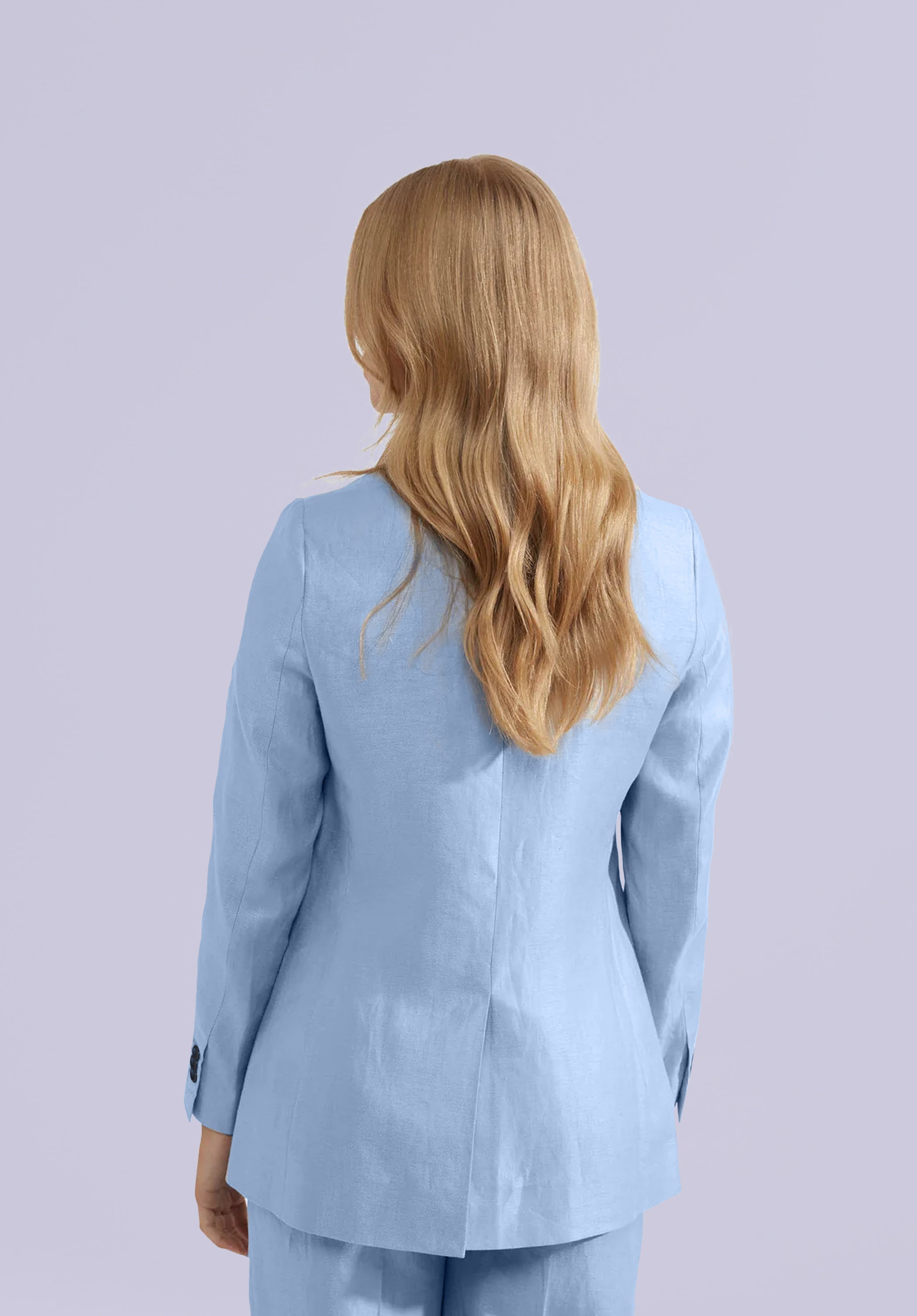 AQUA COTTON LINEN BLAZER