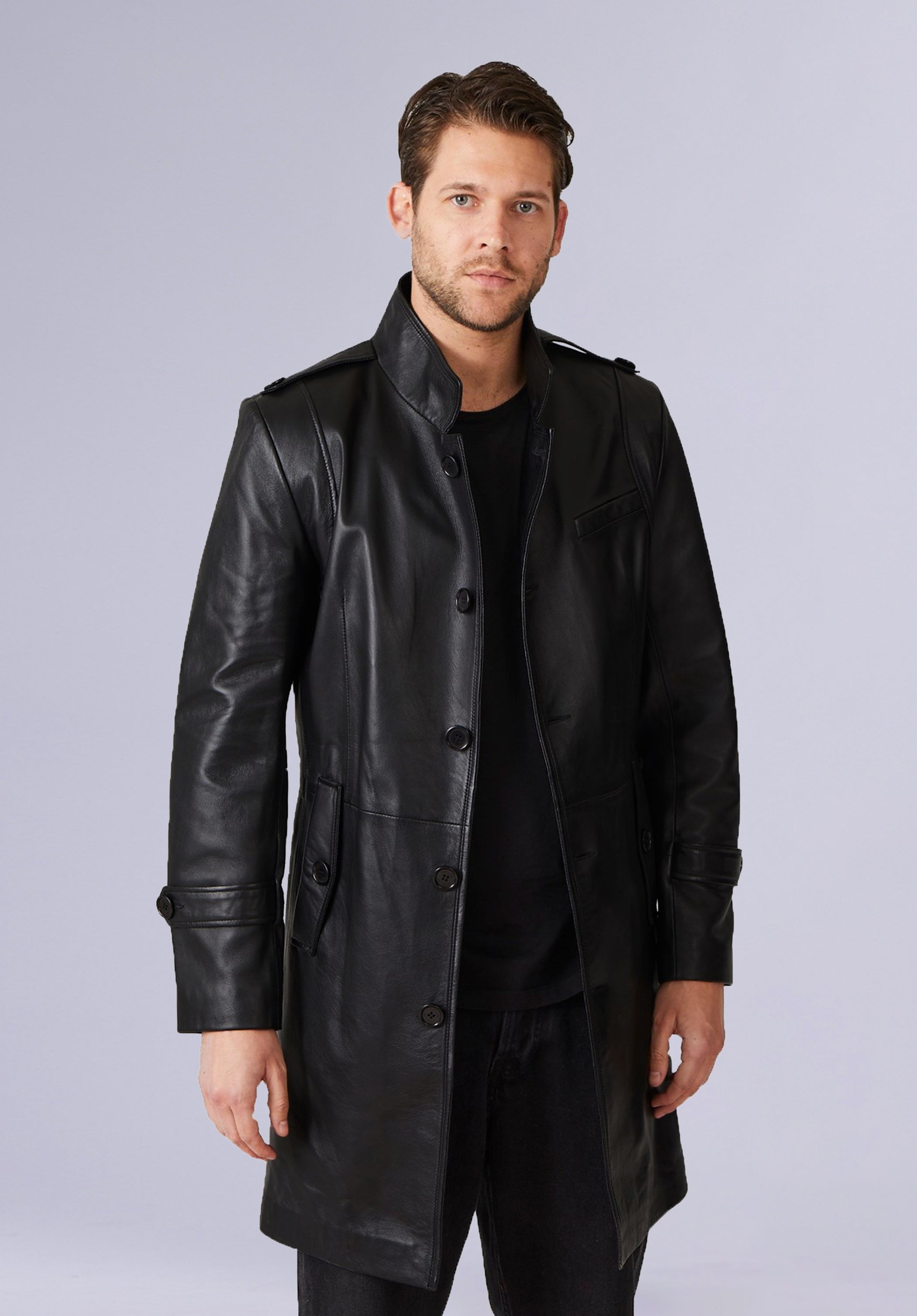 COLEMAN LEATHER TRENCH