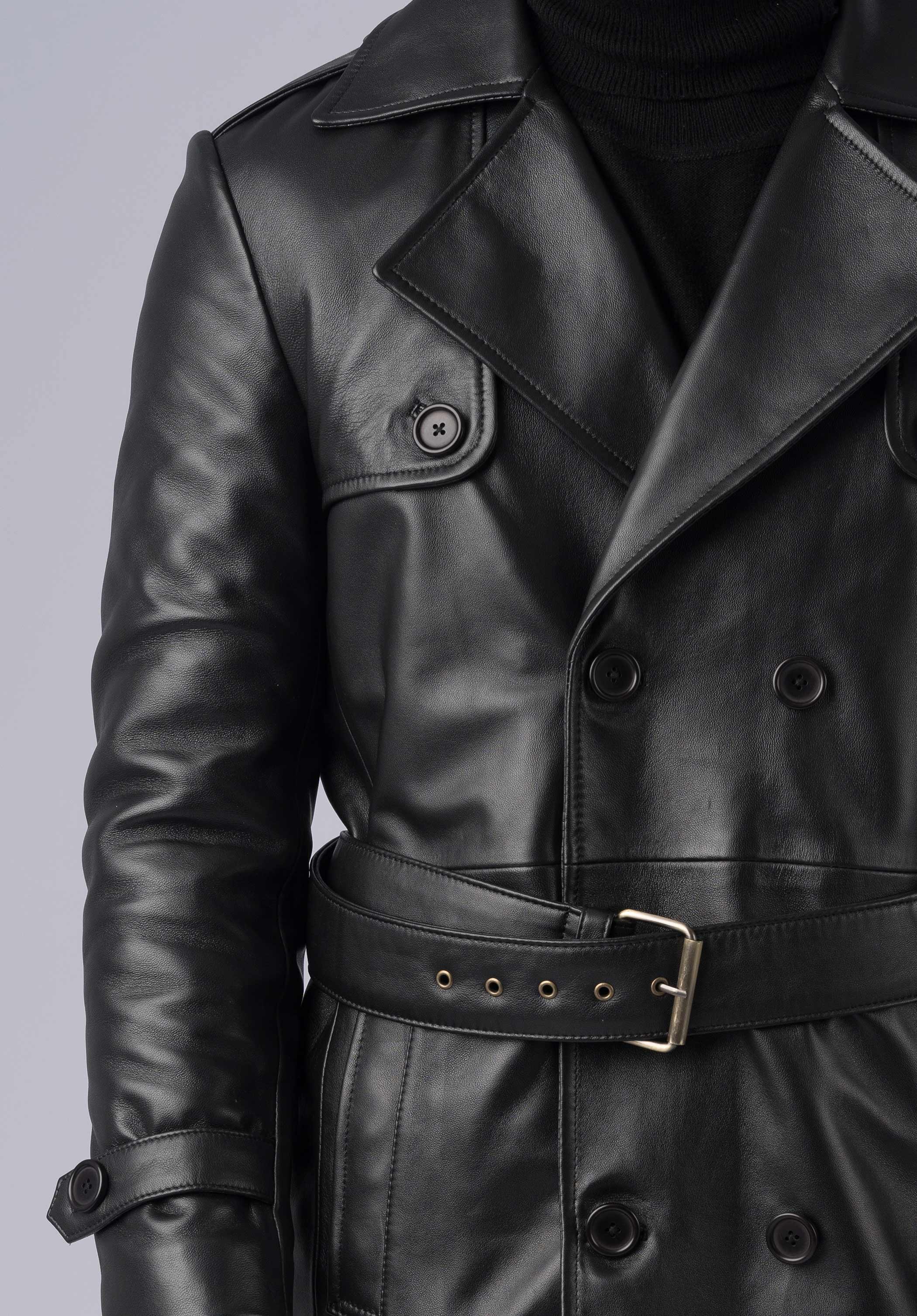 LOGAN LEATHER TRENCH