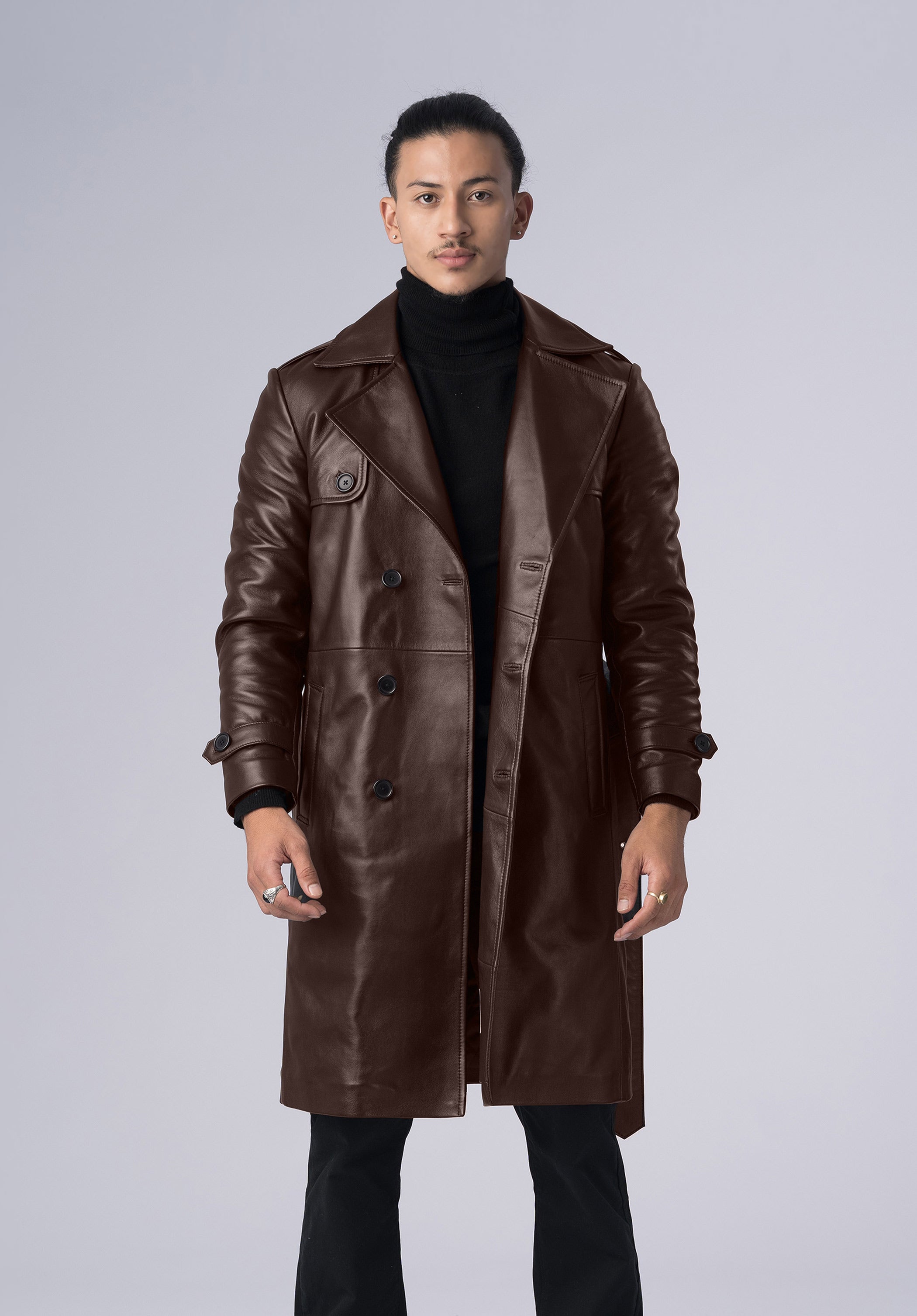 LOGAN LEATHER TRENCH